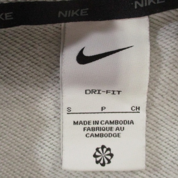 Nike Hoodie Men's Small Heather Gray Black Big Swoosh Training Athletic Pullover - Picture 5 of 7